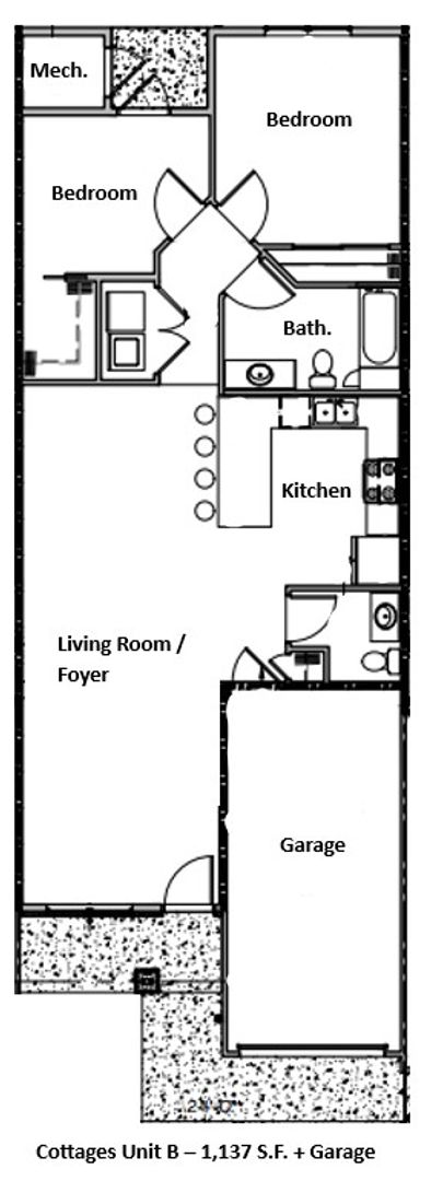 2 beds, 1.5 baths, 1,137 sqft, $2,200, Unit 117 Eiche Drive - Unit 2