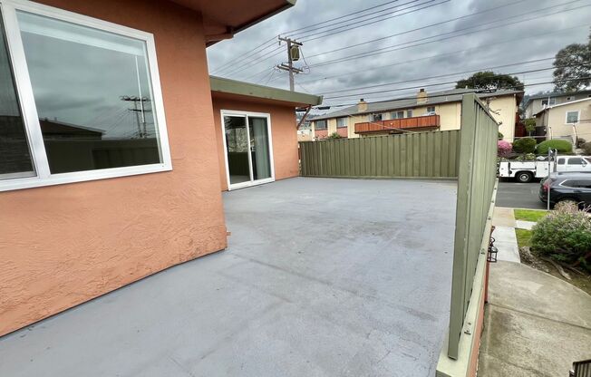 Large patio in this 3 bd 2 ba Nestled in the Heart of El Cerrito