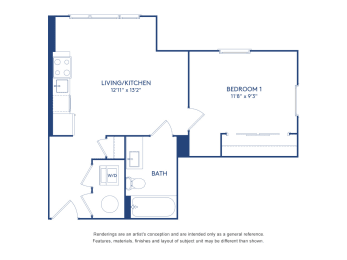 1 bed, 1 bath, 517 sqft, $2,939