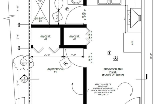 1 bed, 1 bath, 315 sqft, $1,895, Unit Unit 07