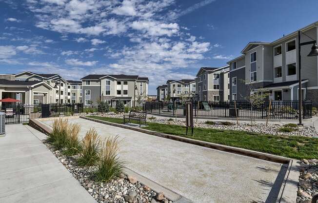 Outdoor Games and Bocce Ball Court at Brand New Colorado Springs Apartments Near Me