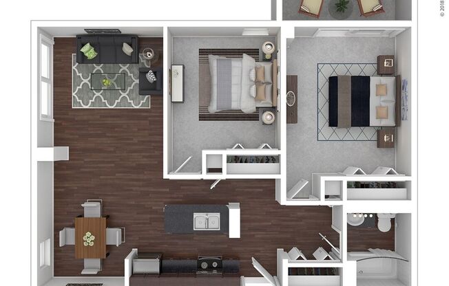 2 beds, 1 bath, 935 sqft, $3,105