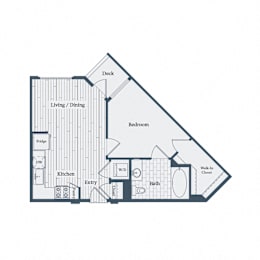 1 bed, 1 bath, 601 sqft, $2,636