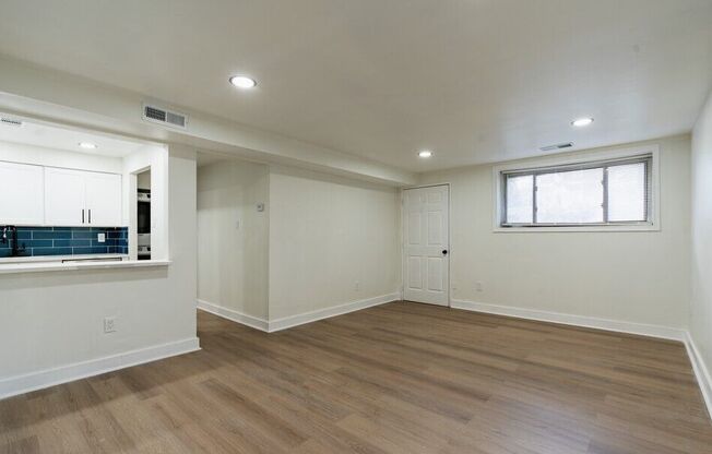 Living Area-Renovated (1BD, 1BA 500SF)