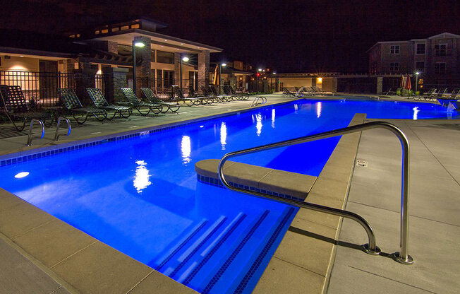 Night View Of Pool at Arbour Commons, Westminster, Colorado