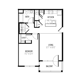 1 bed, 1 bath, 832 sqft, $1,734