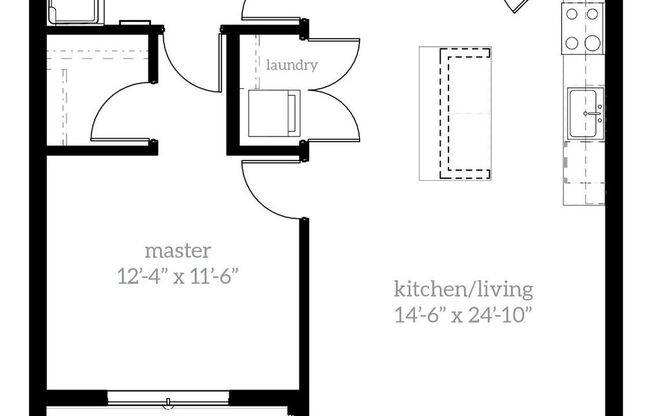 1 bed, 1 bath, 762 sqft, $1,399