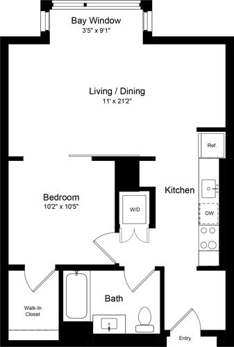 1 bed, 1 bath, 692 sqft, $3,681, Unit 511