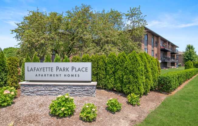 Beautiful Lawn at Lafayette Park Place, Detroit, MI, Michigan