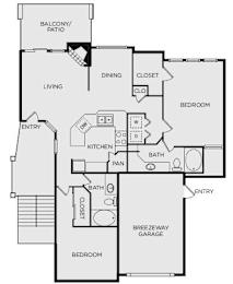 2 beds, 2 baths, 1,213 sqft, $2,199