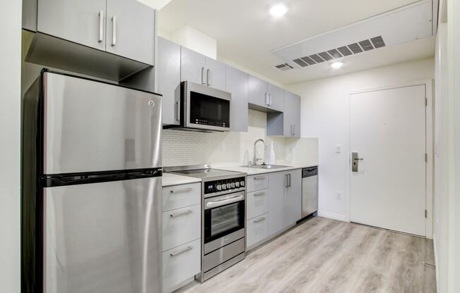 Kitchen at SkyLA Tower Apartments