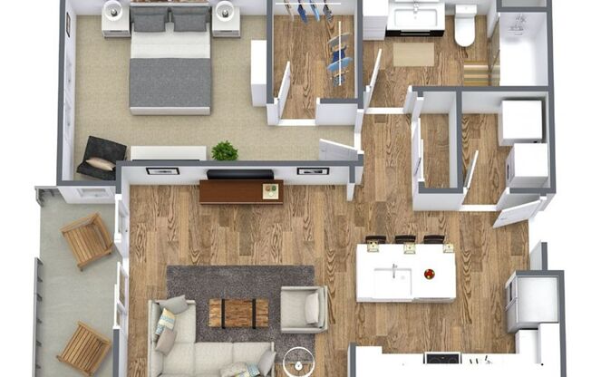 1 bed, 1 bath, 804 sqft, $1,895, Unit 107E