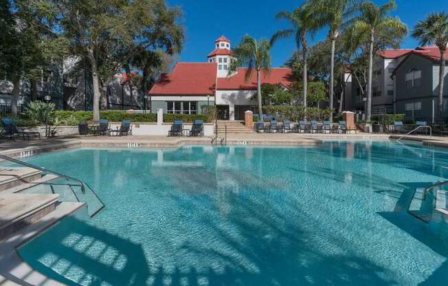 Blue Cool Swimming Pool at Promenade at Carillon, Florida