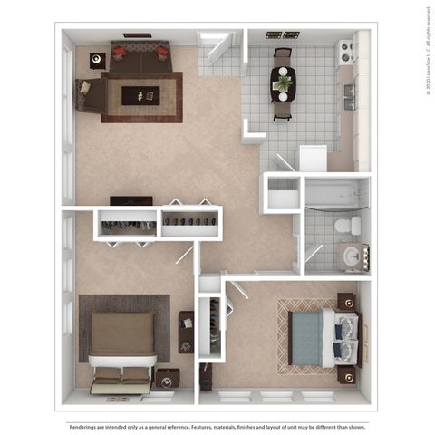 2 beds, 1 bath, 900 sqft, $1,090