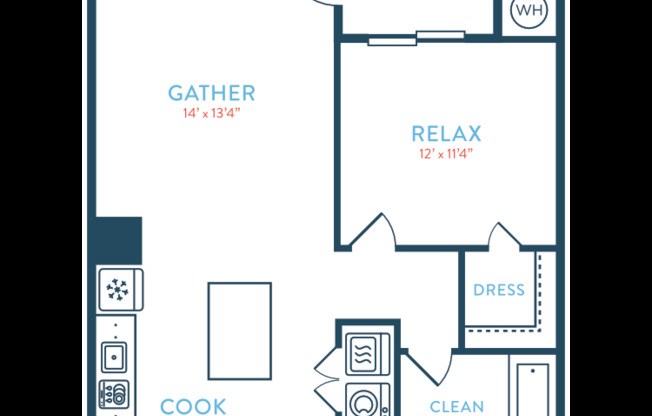 1 bed, 1 bath, 812 sqft, $2,599