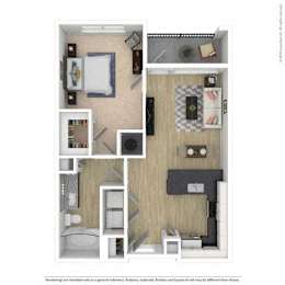 1 bed, 1 bath, 667 sqft, $1,275
