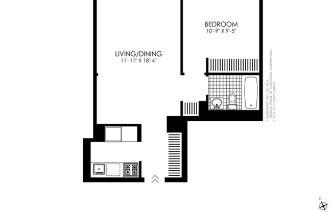 1 bed, 1 bath, $4,625, Unit 301