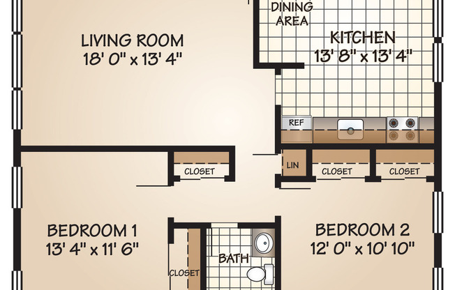 2 beds, 1 bath, 900 sqft, $2,395