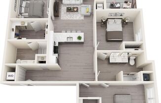 3 beds, 2 baths, 1,353 sqft, $3,665, Unit 402