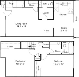 2 beds, 1.5 baths, 1,000 sqft, $2,750