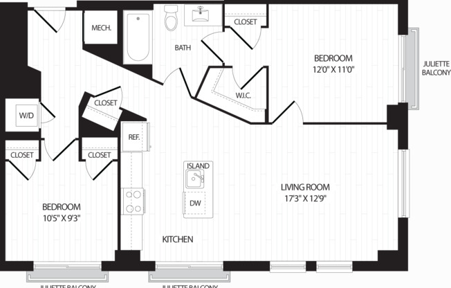 2 beds, 1 bath, 945 sqft, $2,925, Unit 818