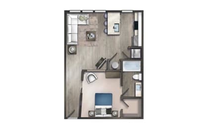 1 bed, 1 bath, 667 sqft, $1,187