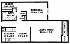 1 bed, 1 bath, 700 sqft, $920