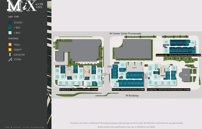 Site Map | Mix at CTR City Apartments | Apartments for Rent in Anaheim, CA