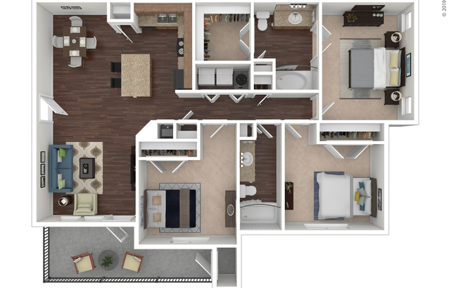 3 beds, 2 baths, 1,281 sqft, $2,065