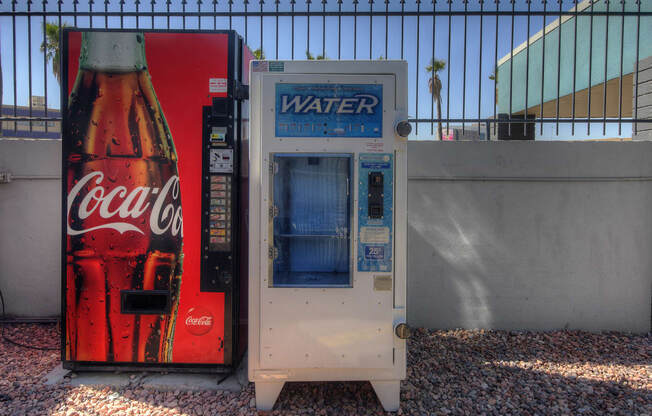 Vending machines at Radius Apartments in Phoenix AZ Nov 2020