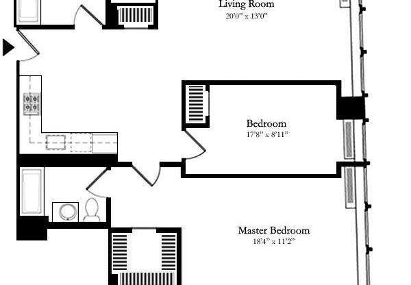 2 beds, 2 baths, 1,156 sqft, $5,995, Unit 16-A