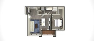 1 bed, 1 bath, 749 sqft, $1,255