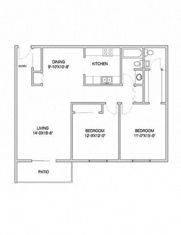 2 beds, 1.5 baths, $1,415