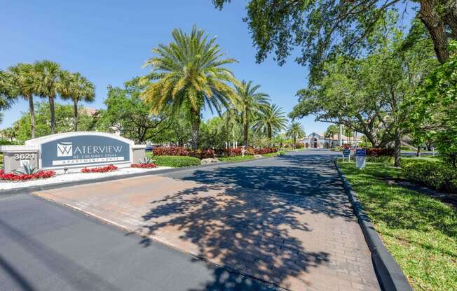 Apartments In Coconut Creek for Rent – Waterview at Coconut Creek – entrance to community with monument sign