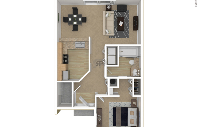 1 bed, 1 bath, 720 sqft, $1,323