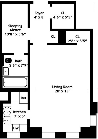 Studio, 1 bath, 512 sqft, $3,950, Unit 16H