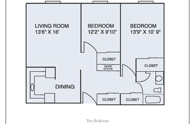 2 beds, 1 bath, 875 sqft, $1,633, Unit 205