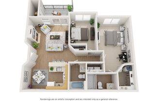 2 beds, 2 baths, 955 sqft, $1,795, Unit A-305