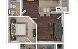 1 bed, 1 bath, 600 sqft, $1,059