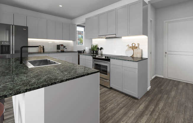 Kitchen with Stainless Steel Appliances