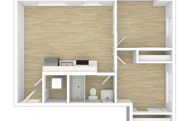 2 beds, 1 bath, 543 sqft, $2,475