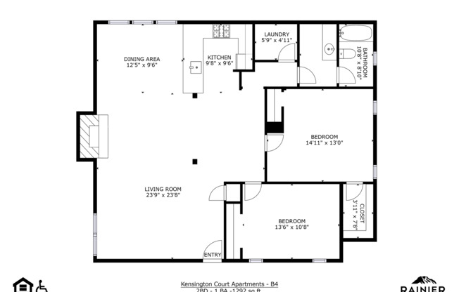 2 beds, 1 bath, 1,292 sqft, $2,049, Unit ELP2202-251A