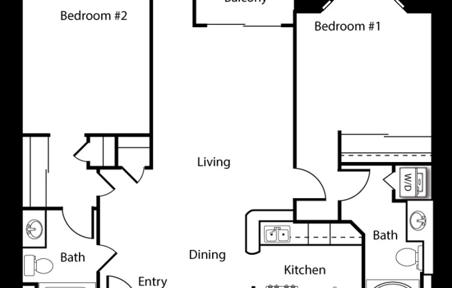 2 beds, 2 baths, 1,008 sqft, $2,750