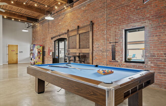 a pool table in the games room