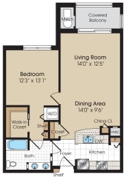 1 bed, 1 bath, 828 sqft, $2,284