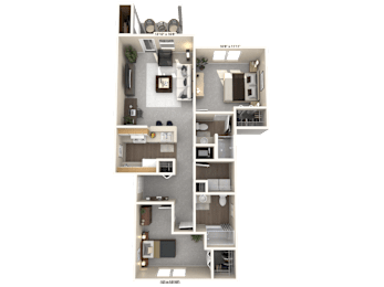 2 beds, 2 baths, 995 sqft, $1,611