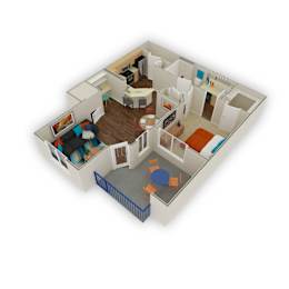 1 bed, 1 bath, 855 sqft, $1,345