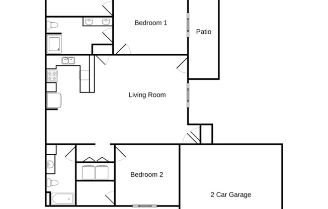 2 beds, 2 baths, 1,326 sqft, $1,800, Unit VI 1180-01