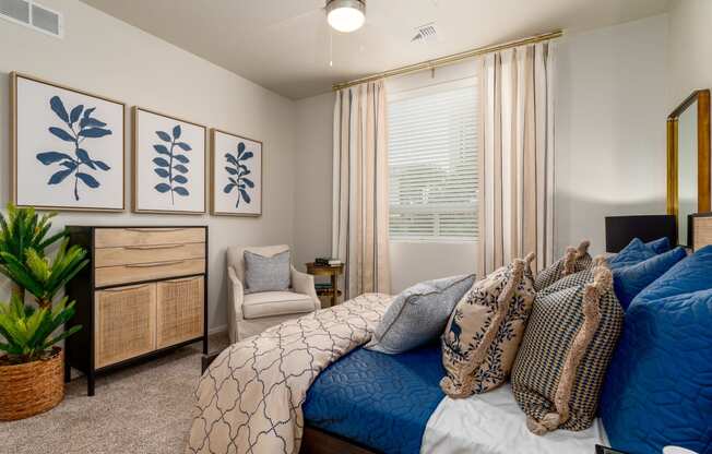 big bedroom with window