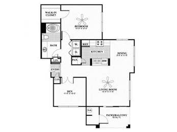 1 bed, 1 bath, 975 sqft, $1,574